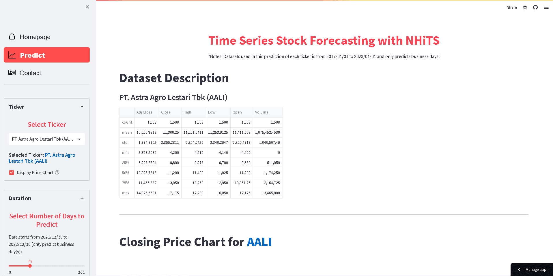 Stock Prediction Application image